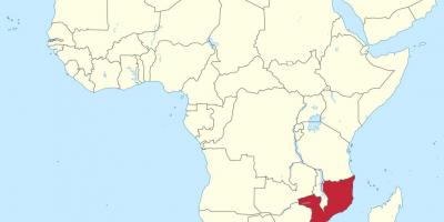 지도 모잠비크아프리카