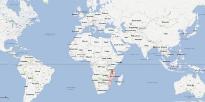 모잠비크에 세계 지도