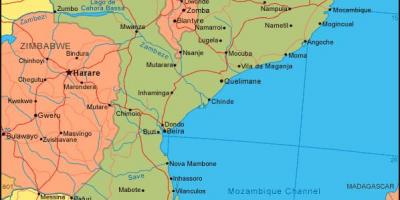 지도 모잠비크의 해안선